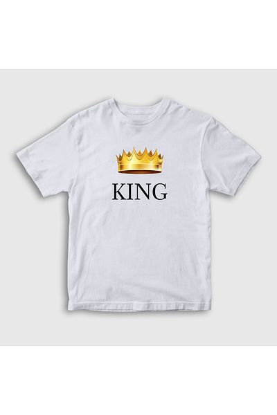 Presmono Unisex Παιδικό μπλουζάκι White King King 381318 ττ