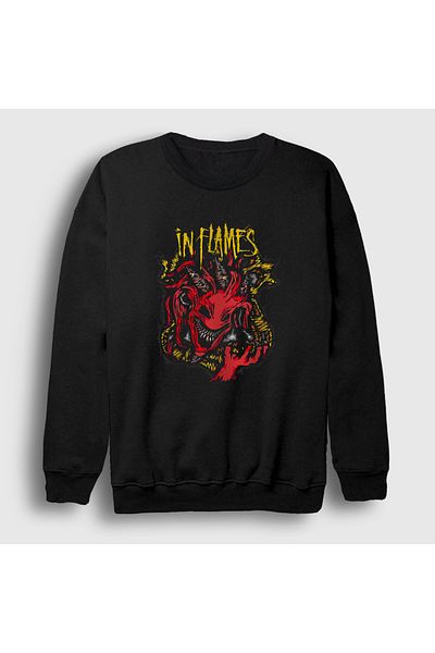 Presmono Φούτερ Unisex Black Devil V2 In Flames 398367 ττ