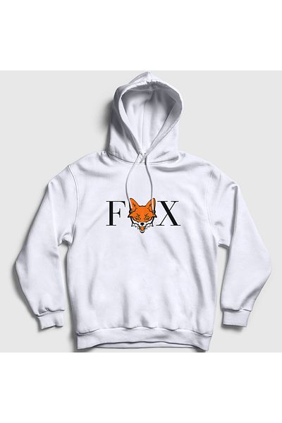 Presmono Φούτερ με κουκούλα Unisex White Logo Fox Fox 367967 ττ