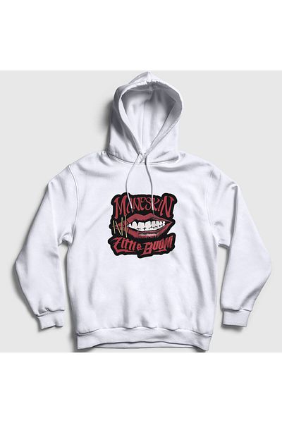 Presmono Φούτερ Unisex Λευκό Zitti E Buoni Band Maneskin με κουκούλα 364110 ττ