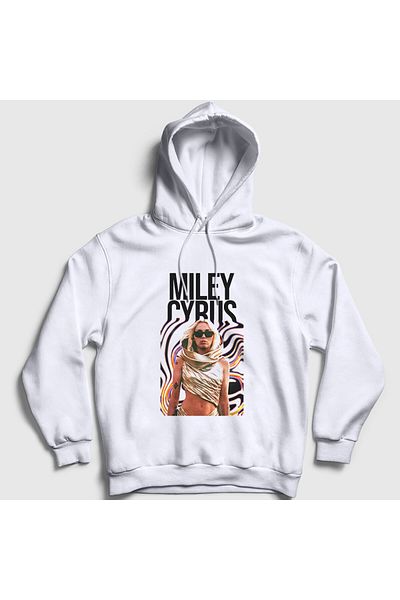 Presmono Φούτερ με κουκούλα Unisex White Flowers Miley Cyrus 400641 ττ