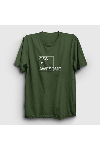 Presmono Μπλουζάκι Unisex Khaki Css Is Awesome Developer Software 357242 ττ