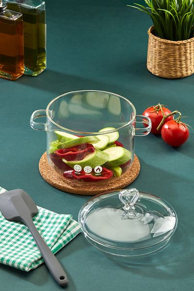 morponi 1900 ml White Borosilicate Glass Pot - Dreams