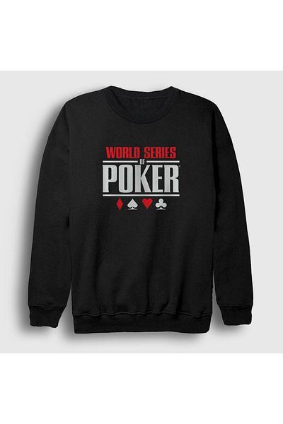 Presmono Φούτερ Unisex Μαύρο Wsop World Series Of Poker 363693 ττ