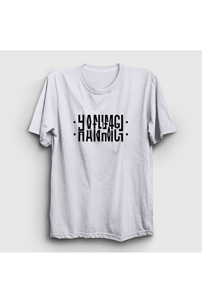 Presmono Unisex Λευκό μπλουζάκι με διπλό κρυφό γράμμα 342952 ττ