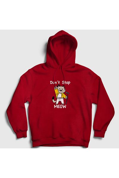 Presmono Унисекс суитшърт с качулка Freddie Mercury Red Meow Queen 407872tt