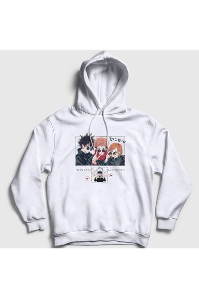 Presmono Φούτερ με κουκούλα Unisex White Lost In Paradise V3 Jujutsu Kaisen 352037 ττ