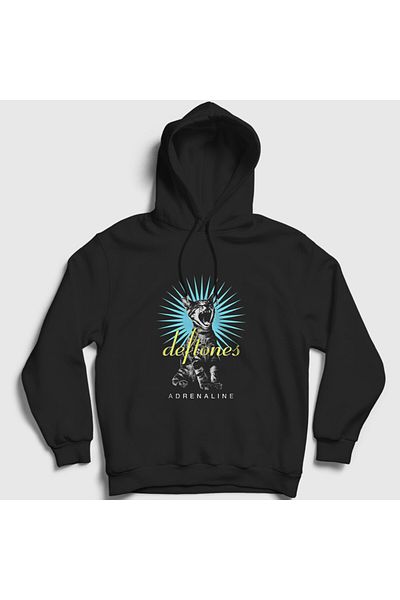 Presmono Унисекс черен суитшърт с качулка Adrenaline Deftones 374507tt