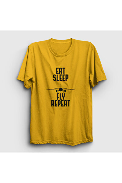 Presmono Unisex žuta Jedite Spavajte Letite Ponavljajte Pilot Avion Avion T-s...