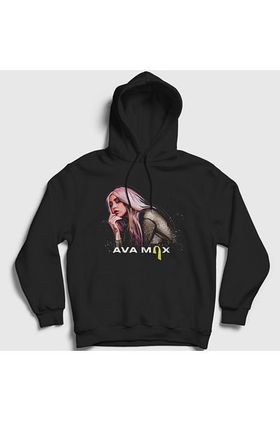 Presmono Унисекс черен скъсан суитшърт с качулка Ava Max 414337tt