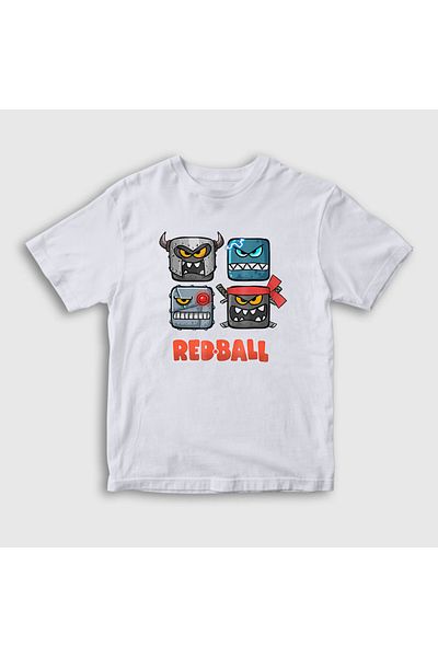Presmono Tricou unisex copii White Squares Game Red Ball362619tt