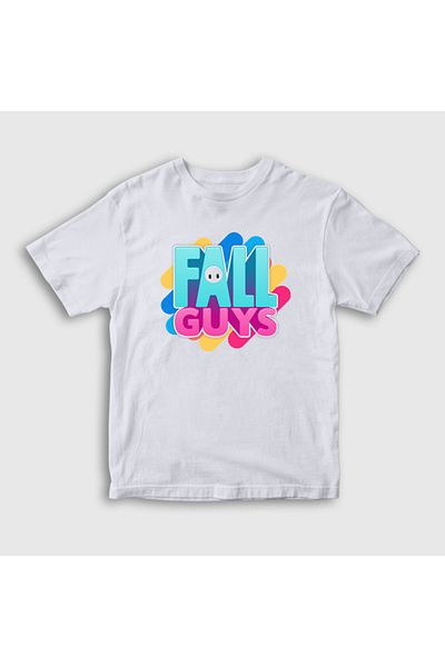 Presmono Tricou pentru copii unisex cu logo alb Game Fall Guys360411tt