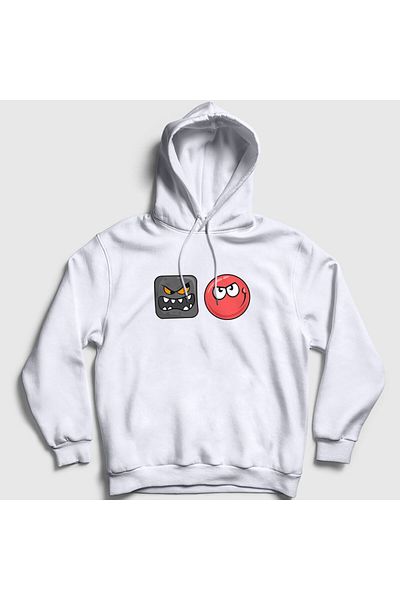 Presmono Φούτερ Unisex White Evil Square Game Red Ball Hooded 358252 ττ