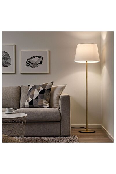 Genel Markalar Yer lambası iskeleti, pirinç rengi