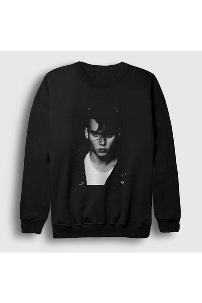 Presmono Унисекс черен суитшърт Young V2 Johnny Depp 354981tt