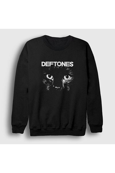Presmono Унисекс суитшърт Black Cat Deftones 377341tt