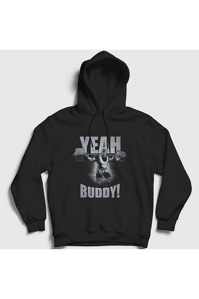 Presmono Унисекс черен суитшърт с качулка Yeah Buddy Gym Sports Ronnie Coleman 363847tt