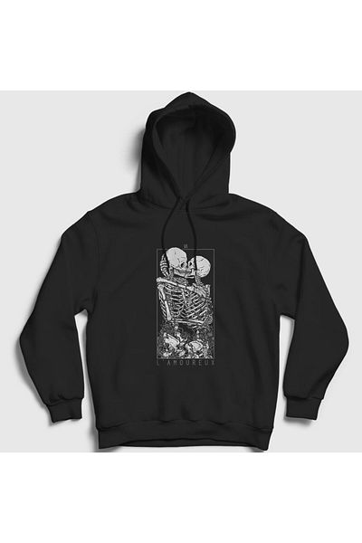 Presmono Φούτερ Unisex Μαύρο L Amoureux The Lovers με κουκούλα 350627 ττ