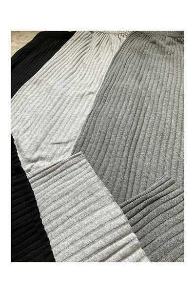 PİERLES Women's Winter - 3-Pack Thick Ribbed Pajama Bottoms, Pocketless Sweatpants Gfs -P01