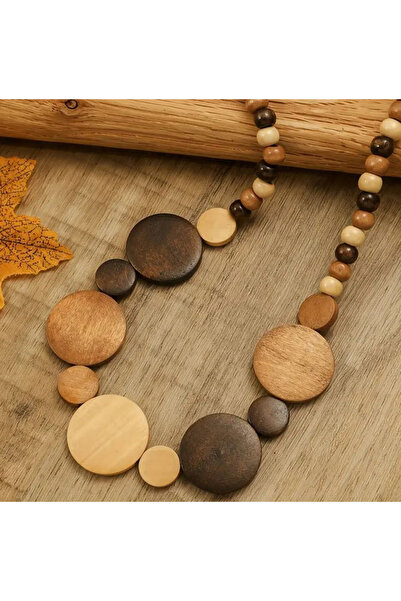 Store Wooden Vintage Bohemian Style Beaded Necklace
