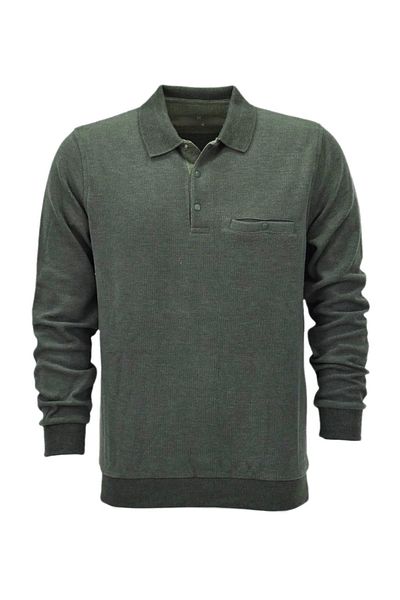 DYNAMO Men's Polo Neck Pocket Sweatshirt 6857 Bgl-St04024