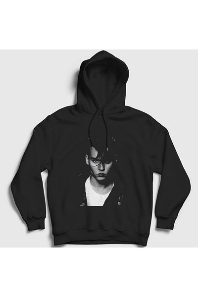 Presmono Φούτερ Unisex Μαύρο Young V2 Johnny Depp με κουκούλα 355009 ττ