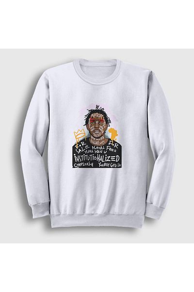 Presmono Unisex Λευκό φούτερ Kendrick Lamar 350551 ττ