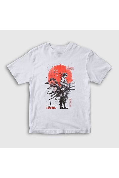 Presmono Unisex Παιδικό λευκό μπλουζάκι Roronoa Zoro Anime One Piece 353571 ττ