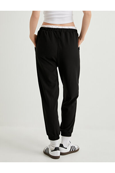 Koton Jogger Pantolon Çift Bel Detaylı Bağlamalı Nervürlü