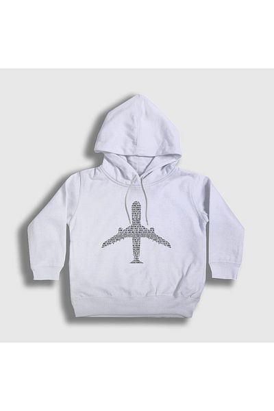Presmono Unisex Παιδικό φούτερ με λευκή κουκούλα πιλότου αεροπλάνου - 415557 ττ