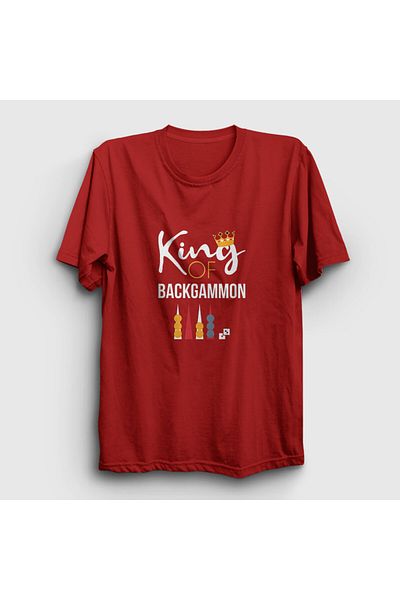 Presmono Μπλουζάκι Unisex Red King Of Backgammon Game Backgammon 418263 ττ