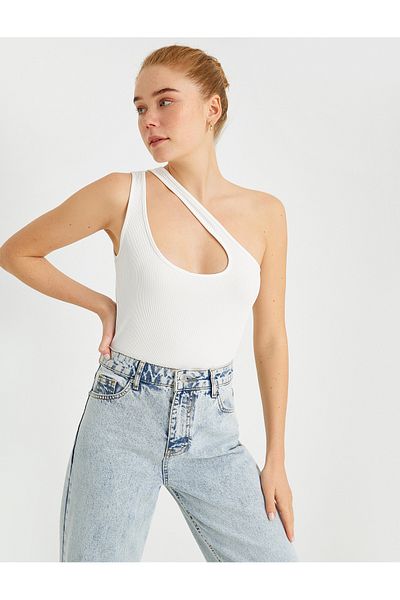 Koton One-Shoulder-Tanktop mit Fensterdetail