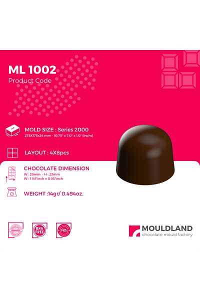 Mouldland Ml 1002 Polycarbonate Chocolate Mold