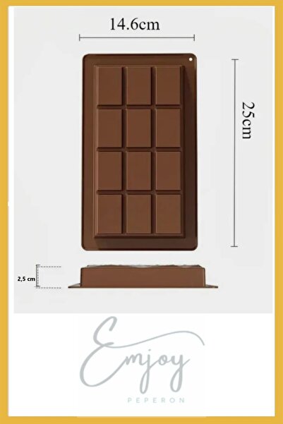 ENJOYPEPERON Dikdörtgen Geniş Silikon Çikolata Kalıbı Dubai Çikolatası Kek Jöle Şeker Enerji ve Protein Bar