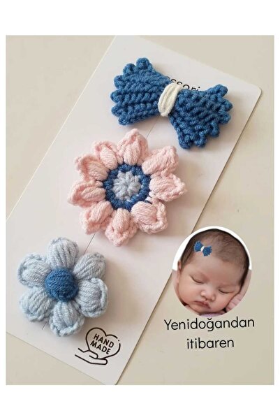 Kadın Girişimciler Atölyesi Newborn Baby Buckle 3-Piece Clip Baby Hairless Ba...