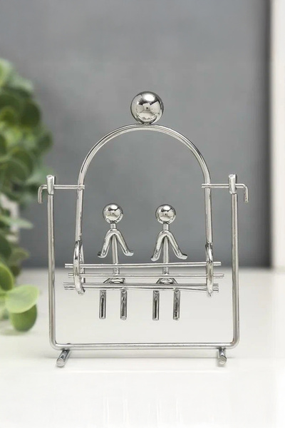 AfterTimes Metal Salıncak Figür Sallanan Metal Adamlar Salıncakta Denge Topu