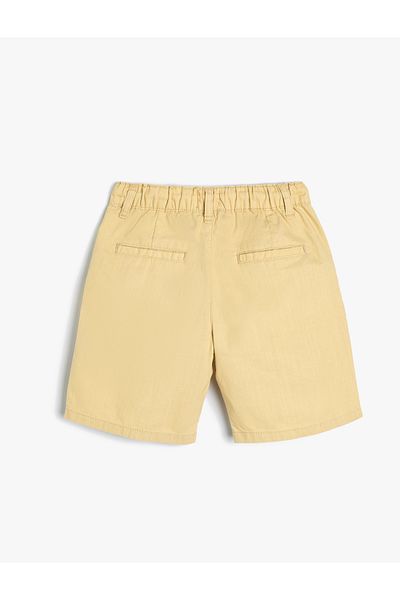 Koton Basic Chino Shorts Pocketed Cotton Tie Waist