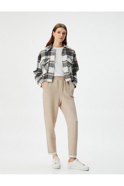 Koton Rubber Waist Jogger Pants - Pocket Detailed