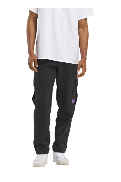 Reebok Siyah Erkek Lastikli Bel Normal Kalıp Eşofman Altı 100205645 CL TEAM T...