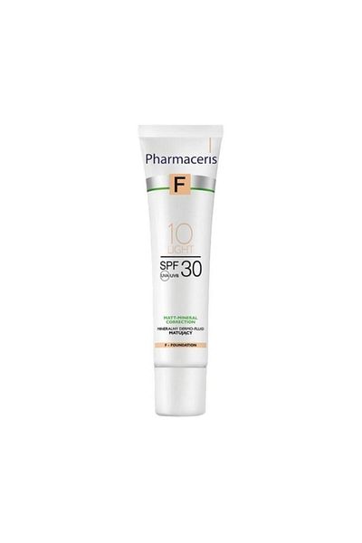 Pharmaceris عامل حماية من الشمس SPF30 10 لايت 30 مل - سائل مطفأ معدني من Dermo Foundation