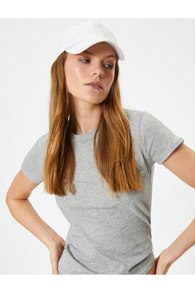 Koton Basic T-Shirt Short Sleeve Cotton Regular Fit