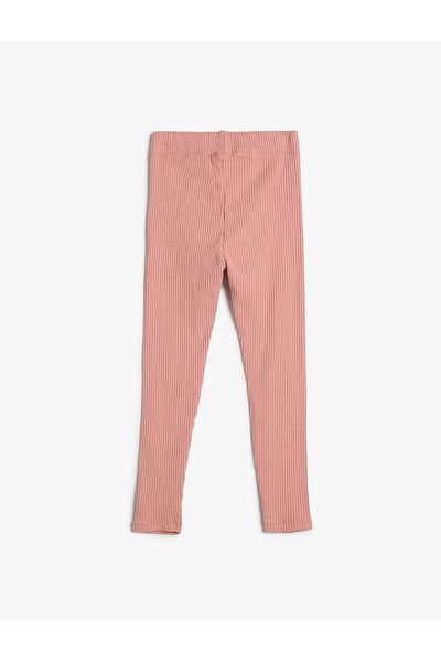 Koton Basic-Leggings mit elastischem Bund aus gerippter Baumwolle