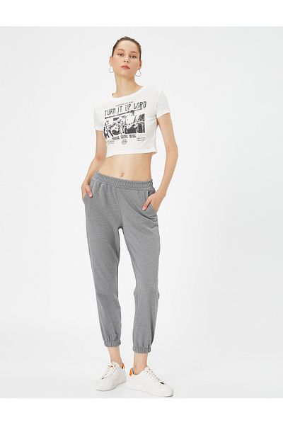 Koton Basic Jogger Sweatpants με δεμένη μέση και τσέπες