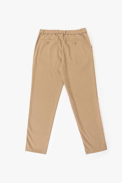 DAHA Ανδρικό παντελόνι Jogger 969 με μπεζ πλαϊνές τσέπες με κορδόνια και ελαστική ζώνη μέσης