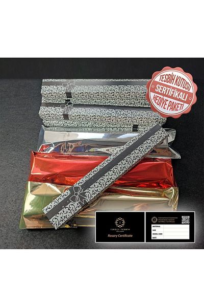 İskeçe Exclusive Silver Grey Self Patterned Scarf in Custom Box