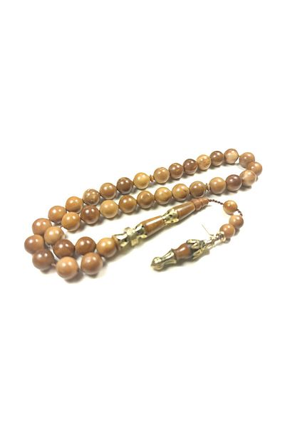 İskeçe Exclusive Halil Hilmi Master's Artifact Silver Embroidery Natural Kuka Rosary Certified 6168