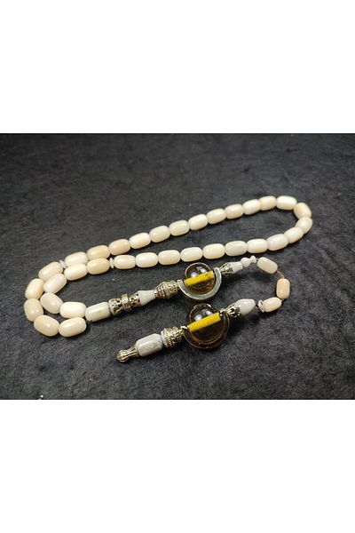 İskeçe Exclusive Nothing Elsewhere!!! Halil Hilmi Master's Artifact Special Design Silver Embroidery Camel Bone Certified