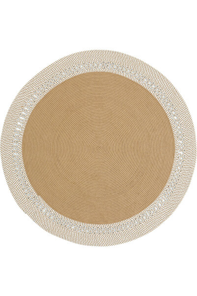 Cool Halı Luke 877 Bej Yuvarlak Halı Dekoratif Antre Hol Halısı Mutfak Halısı...