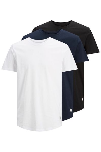 Jack & Jones Shirts 3 Pack T-shirt Jjenoa Tee Crew Neck