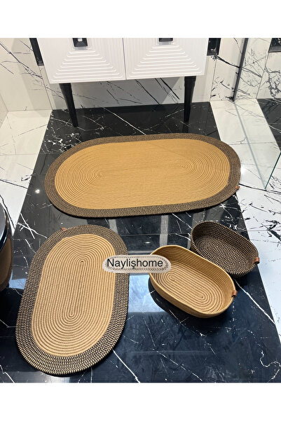 naylişhome 60x100 cm, 40x60 cm paspas ,4 lü banyo takımı. hediyelik, çeyizlik...